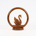 Premium Wooden Swan LED Night Light | Artisan Handcrafted Sheesham Lamp